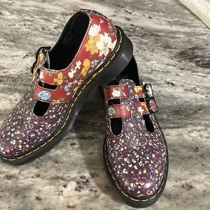 NWOT Dr. Marten's 8065 FC Floral Clash Mary Janes RARE AND HARD TO FIND !!